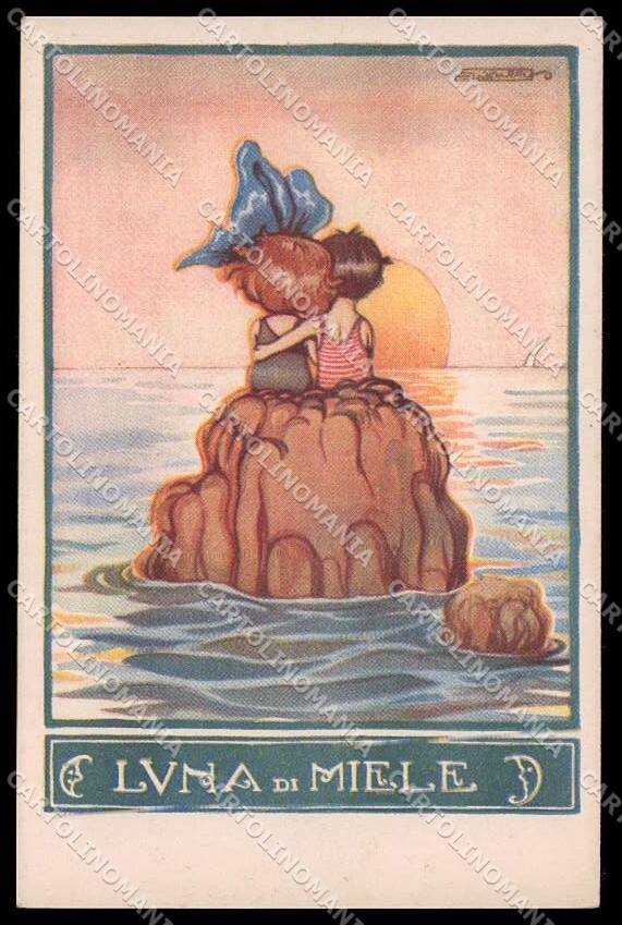 Illustratori Artist Signed Sgrilli Children Sea serie 565-4 cartolina ZG6428