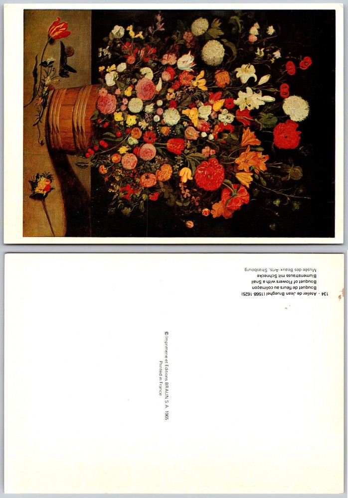 Continental Floral Still Life Postcard