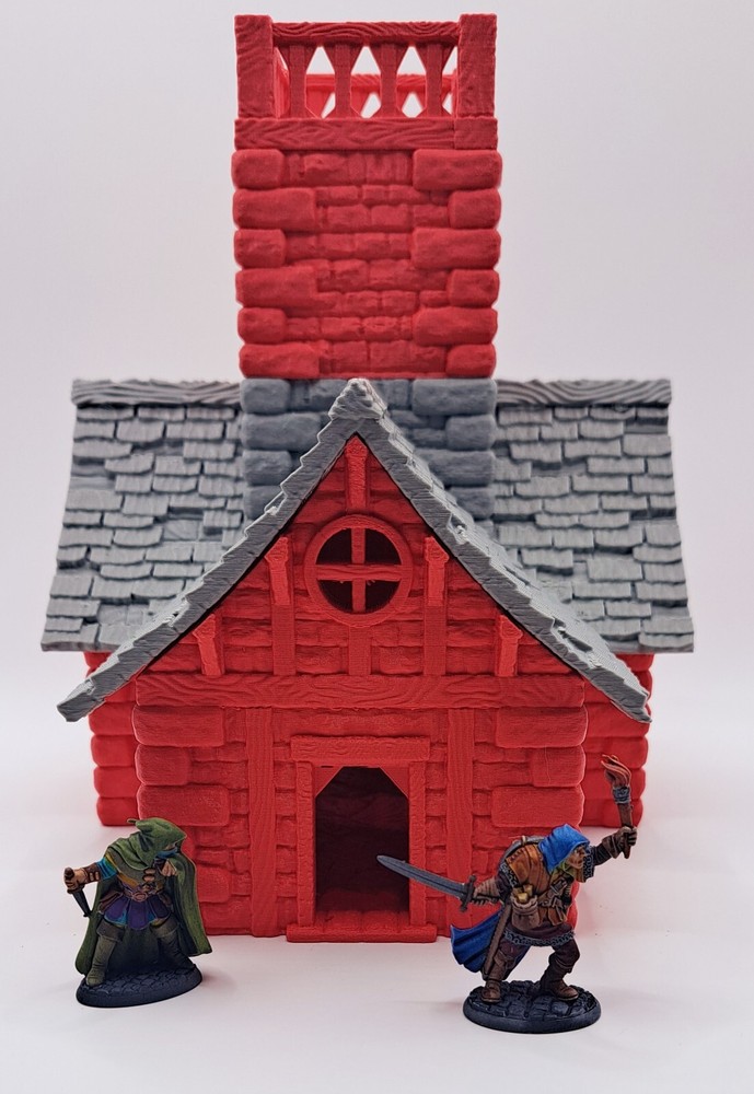 3d Printed Village House 28mm | 32mm DnD Miniatures, Tabletop, RPG