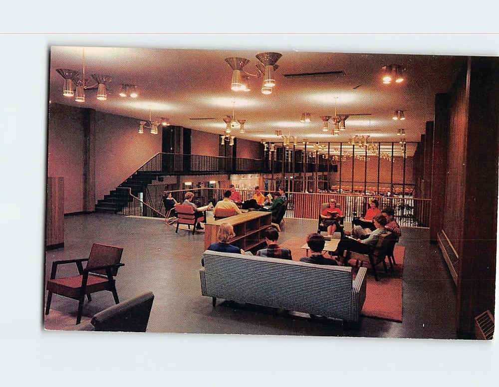 Postcard Interior Carl B. Ylvisaker Library Concordia College Minnesota USA