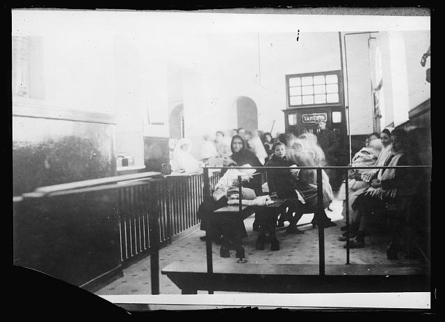 Photo:Athens Greece 1920s Red Cross baby clinic registration room nurses