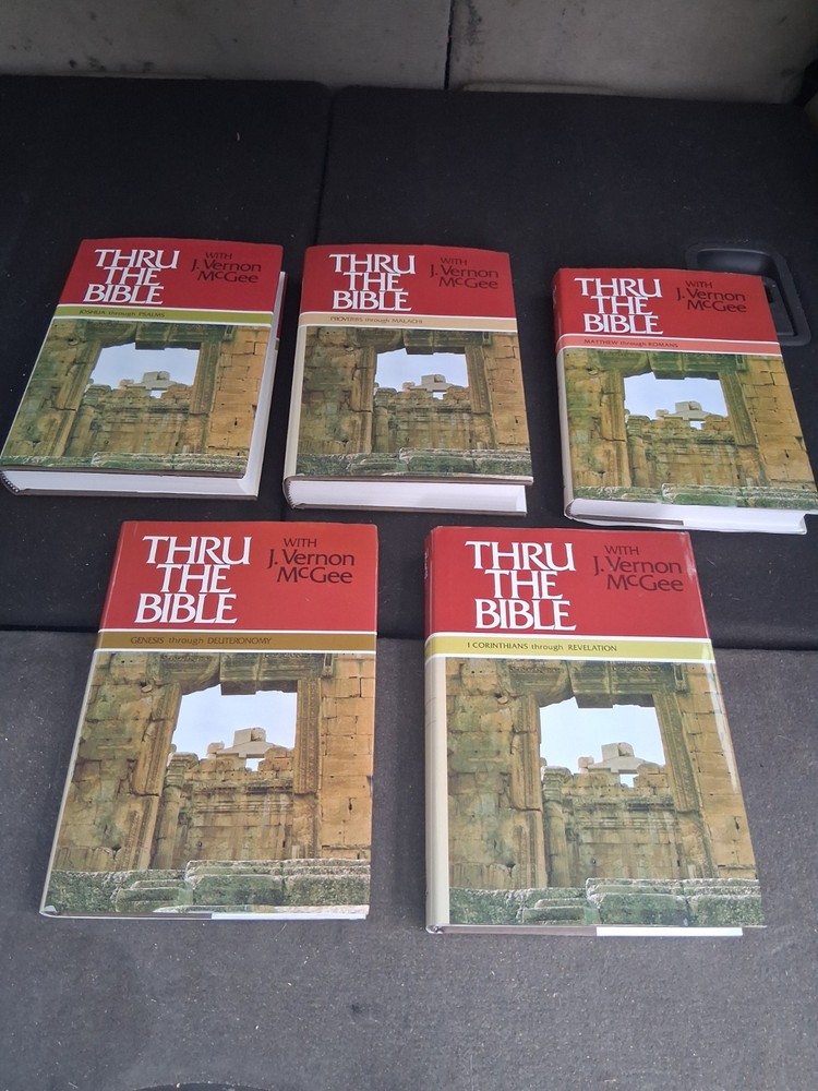 J. Vernon McGee Thru The Bible Complete 5 Volume Hardcover Commentary Set...