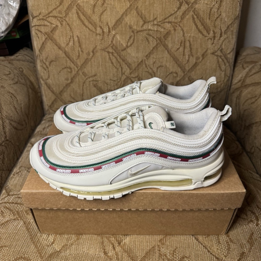 2017 Nike Air Max 97 Undefeated Sail White (AJ1986-100) Men’s 11 Very Nice