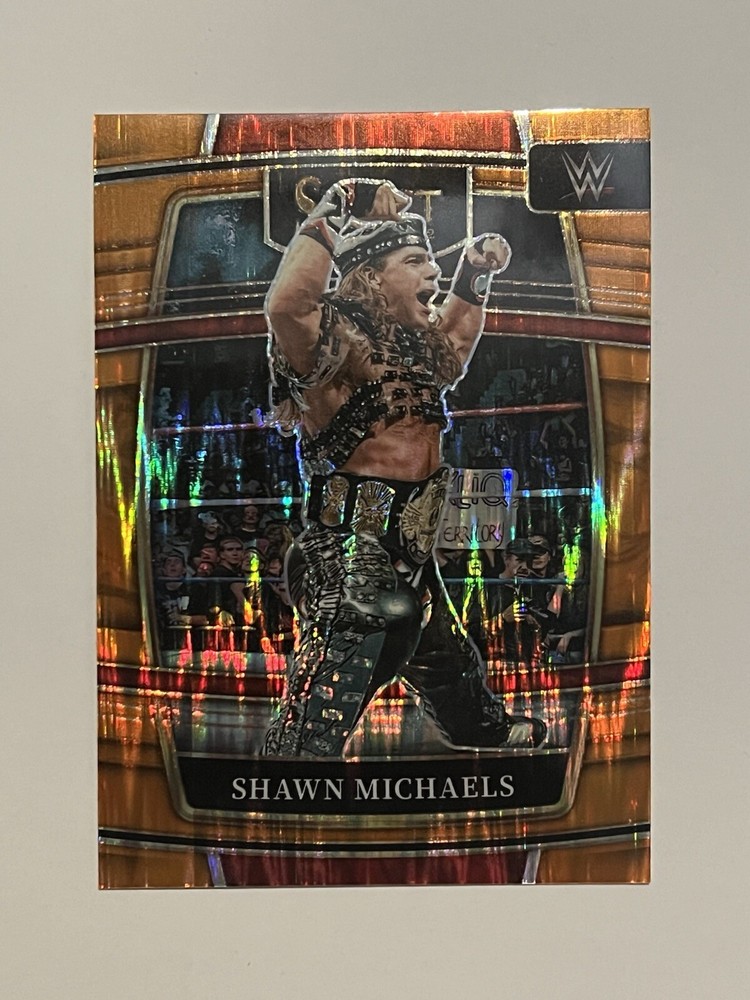 2022 Panini Select WWE Shawn Michaels Orange Flash Prizm Concourse #28 HOF