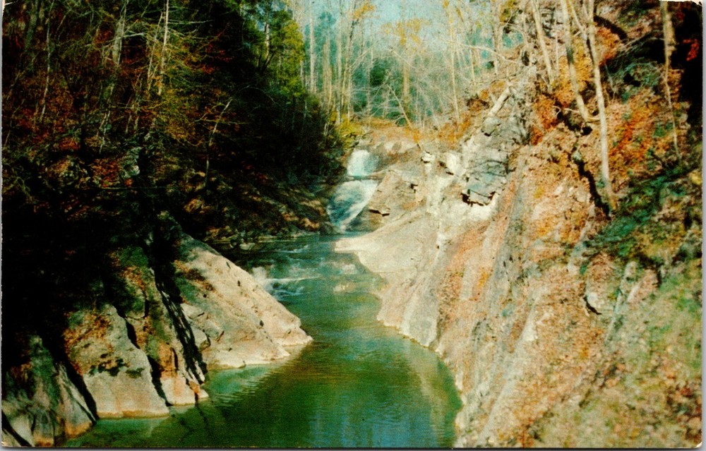 Lacy Water Falls at Natural Bridge Glen Virginia Vintage Postcard