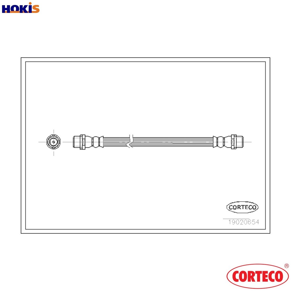 BRAKE HOSE 19020654 FOR AUDI ACE/ABK/ABT 2.0L AAZ/1Z 1.9L ADA/ABM 1.6L 4cyl 80