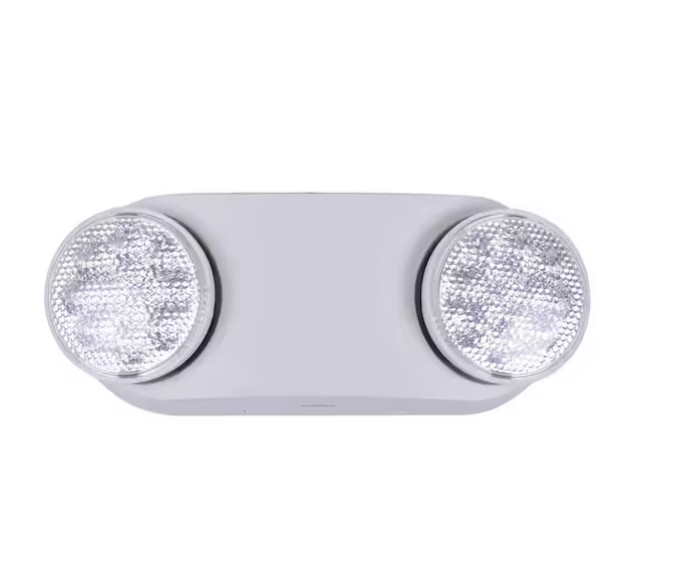 Commercial Electric Oval 11W Equivalent Integrated LED White Emergency Light 2PK