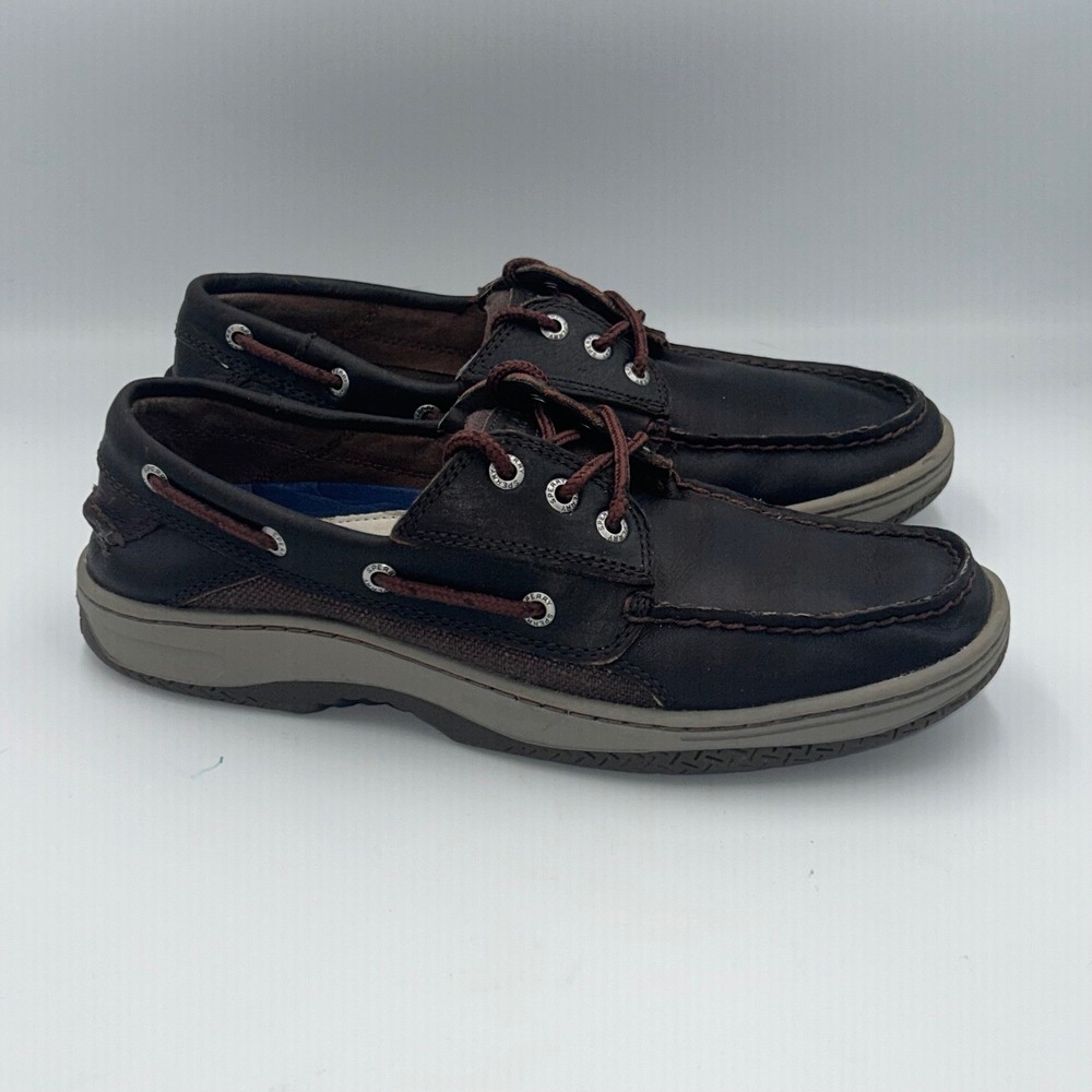 Sperry Top-Sider Billfish Mens Dark Brown Leather Boat Shoes Size 9
