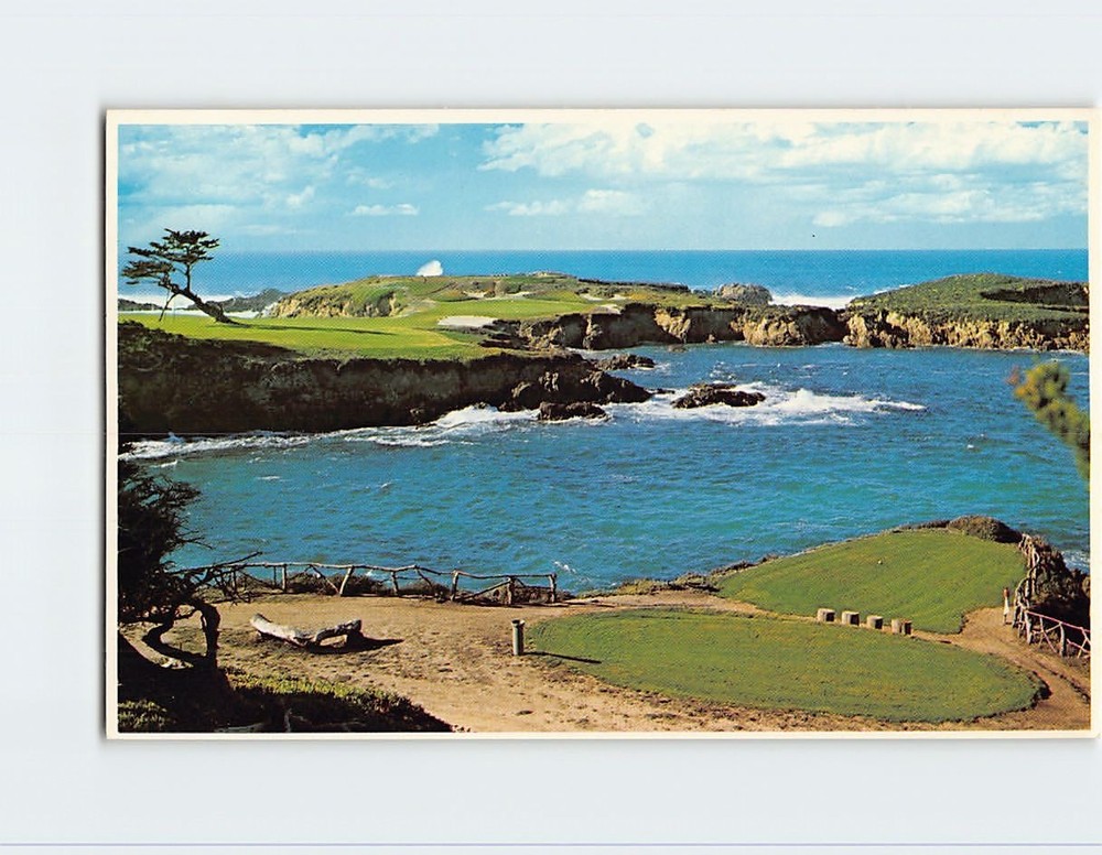 Postcard Sixteenth Hole Cypress Point Pebble Beach California USA