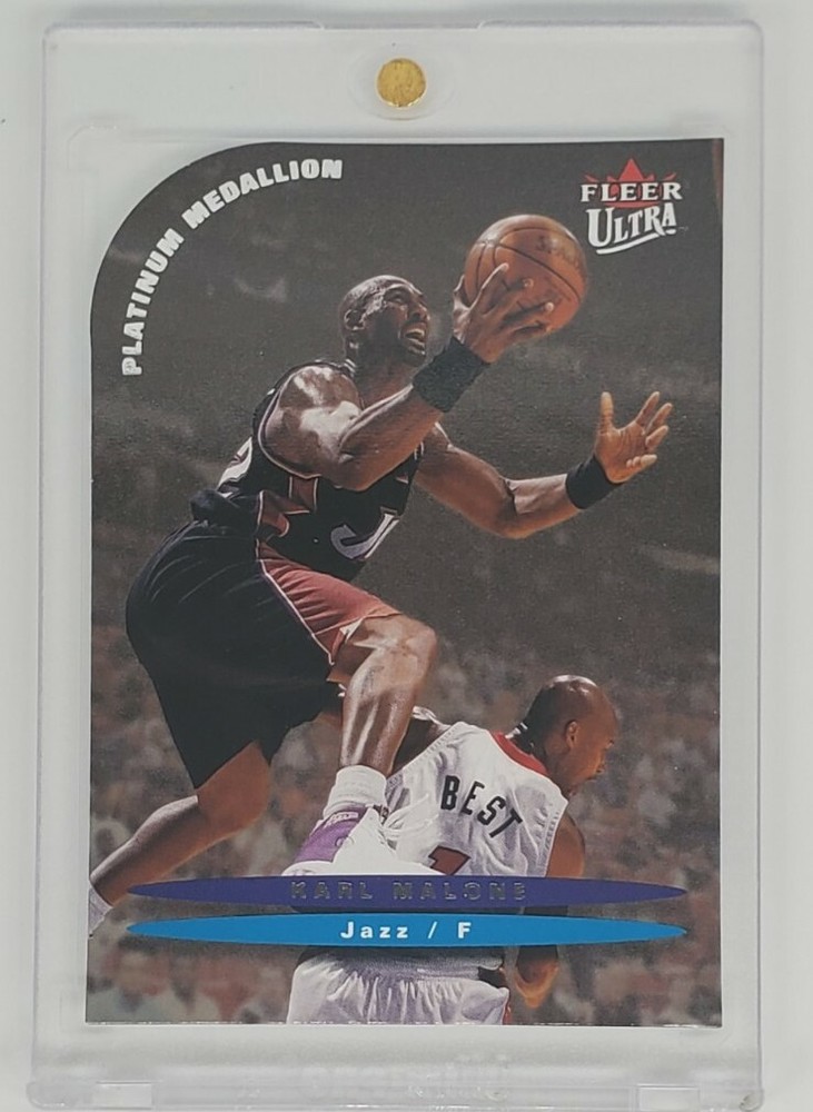Mint Platinum Medallion Die-Cut 2003-04 Fleer Ultra Nba Karl Malone Utah Jazz Sp