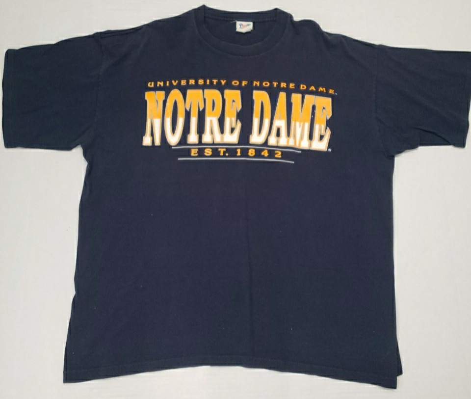 VTG 90's TNT Trau & Loevner Notre Dame Fighting Irish T-Shirt Single Stitch XXL