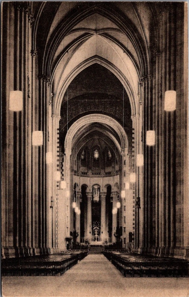 St John the Divine Cathedral New York High Altar Albertype Postcard RPPC Era