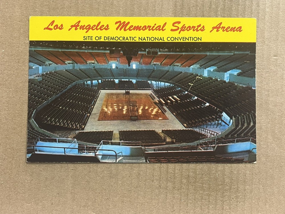 Postcard Los Angeles CA Memorial Sports Arena Democratic National Convention DNC