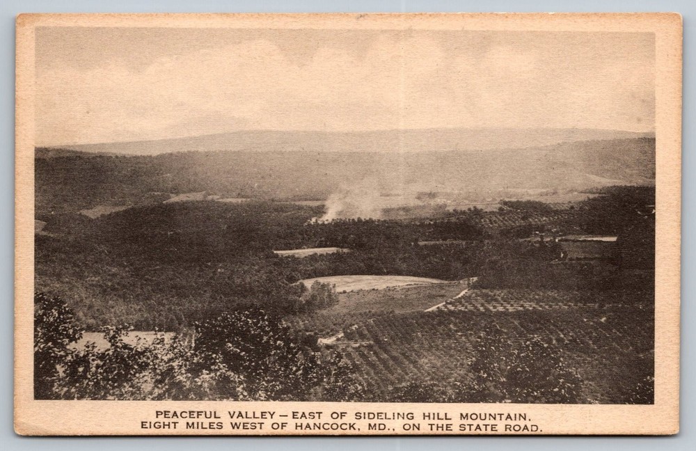 Vintage Peaceful Valley Sideling Hill Mountain Hancock MD Postcard