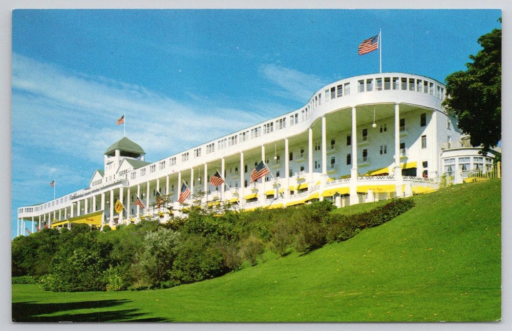Grand Hotel Mackinac Island Michigan Vintage Postcard Hiawatha Co.