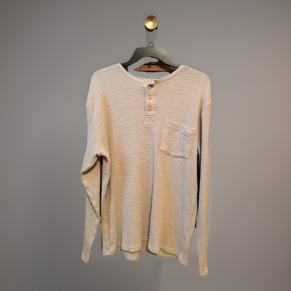 Seager Western SAWPIT HENLEY LS THERMAL STONE Men’s Size Large NEW