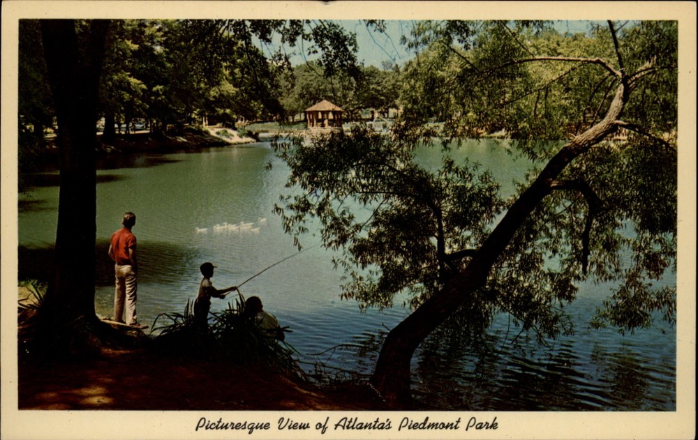Piedmont Park Atlanta Georgia vintage postcard z490