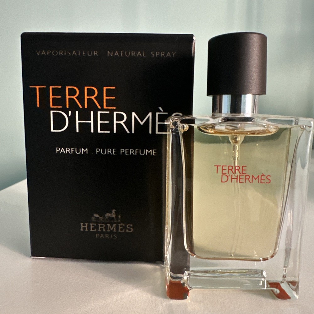 Terre D'Hermes by Hermes for Men 0.42oz Pure Parfum Spray New In Box