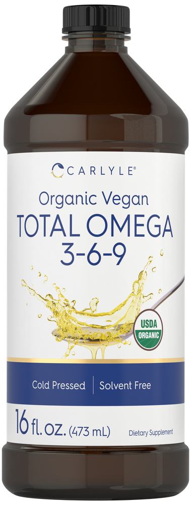 Omega 3 6 9 Liquid | 16 fl oz | Organic, Cold Pressed | Vegan | by Carlyle