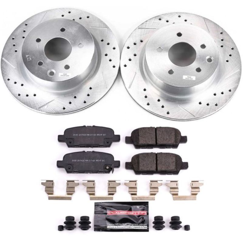 Power Stop Fits 18-19 Nissan 370Z Rear Z23 Evolution Sport Brake Kit