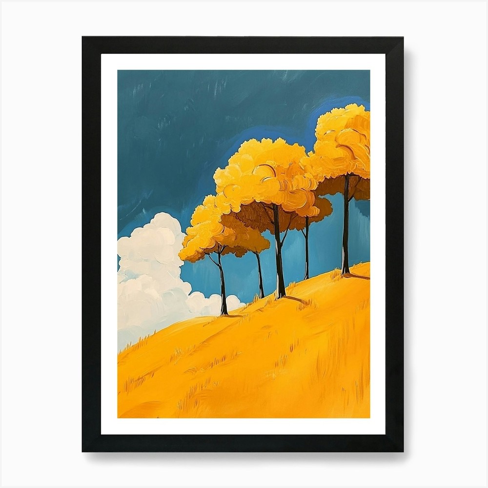 Autumn Trees Art Print Framed Wall Art Poster Canvas Print Picture
