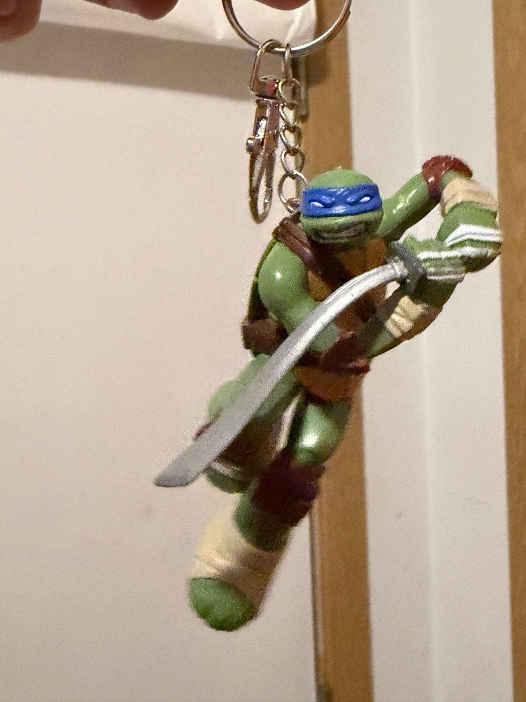 Ninja Turtle Upcycled Toy Keychain
