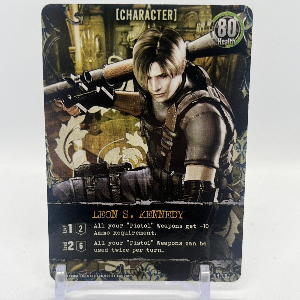 Leon S. Kennedy Card CH-002 For Resident Evil Deck Building Game (Bandai, 2010)