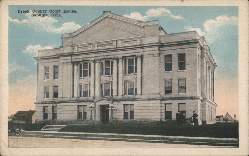 Sapulpa, Oklahoma OK Creek County Court House Kropp 1920 Milwaukee, WI Postcard