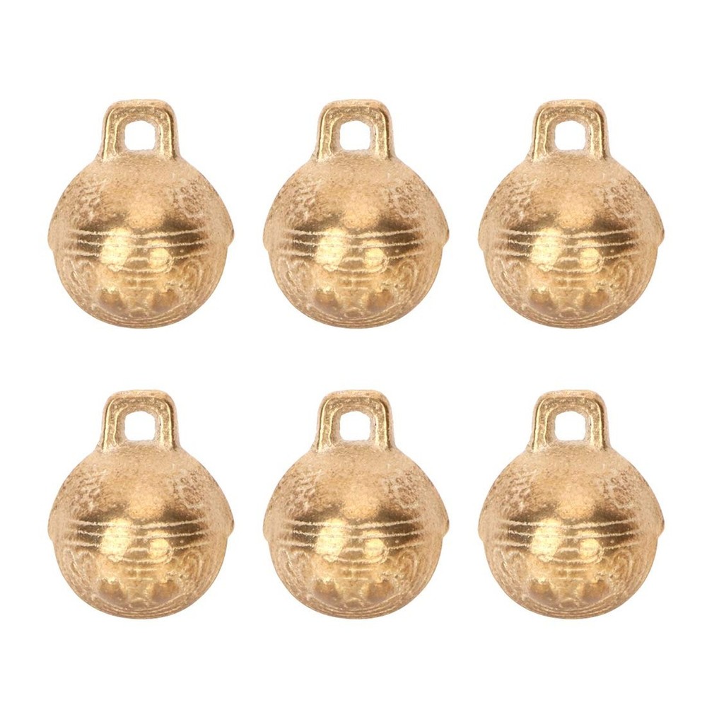 6PCS 1.3inch Vintage Bronze Jingle Bells Antique Copper Bell Brass Bell for D...