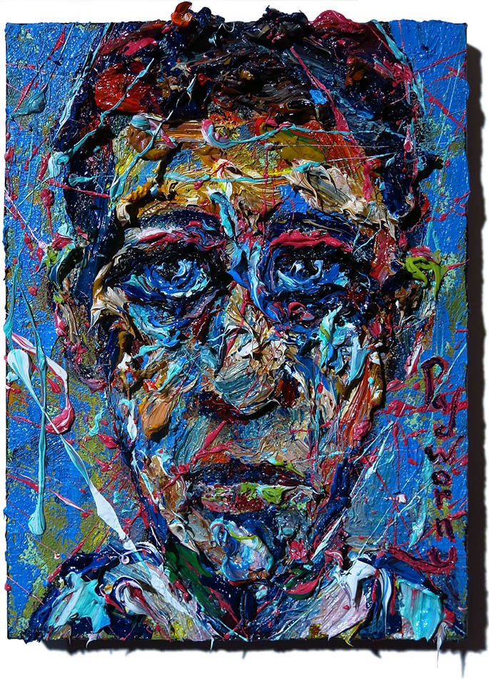 ABSTRACT IMPASTO EXPRESSIONIST POP█BUY ORIGINAL OIL PAINTING ART█SIGNED PORTRAIT