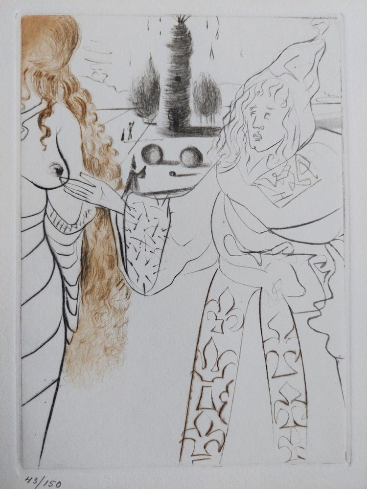 Salvador DALI Signed etching and drypoint 