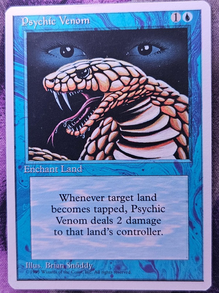 Psychic Venom Common Fourth Edition Magic: The Gathering Moderately Played