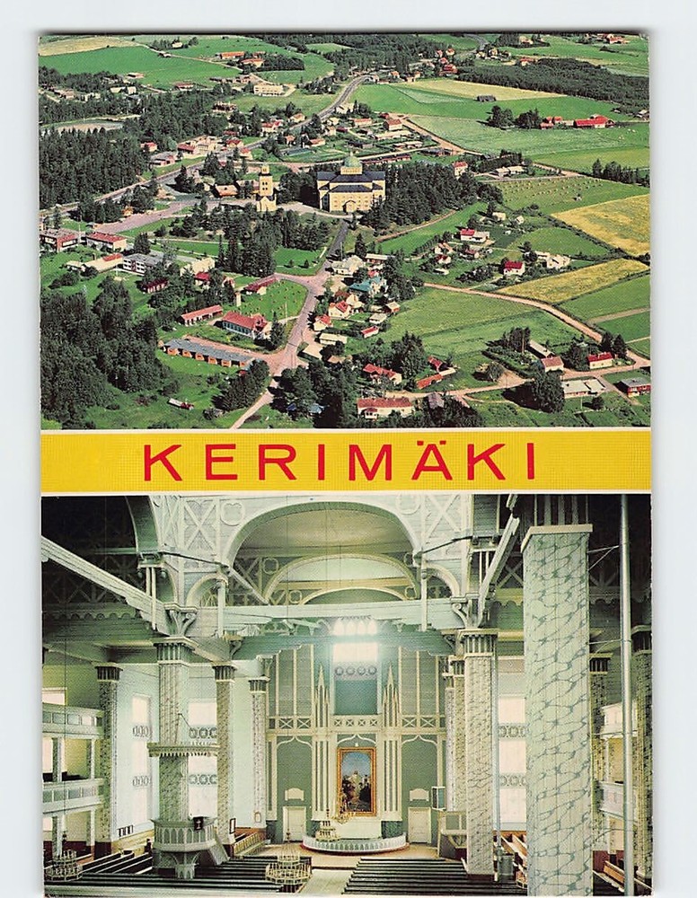 Postcard The largest wooden Church in the World Kerimäki Finland