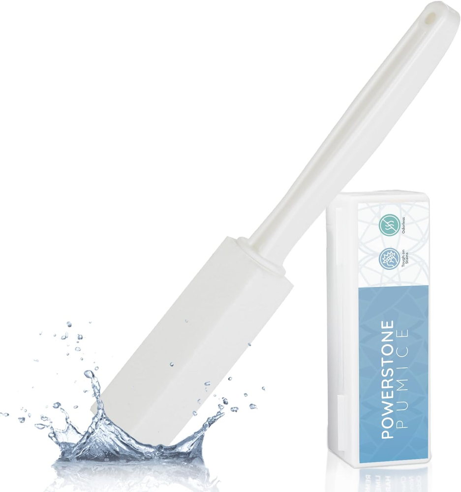 Pumice Stone Toilet Bowl Cleaner with Extra Long Handle - 1 Pack | 3'' Longer Ha