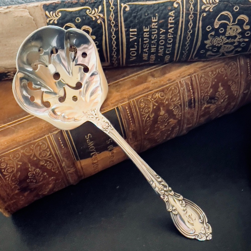 LENOX Bonbon Spoon by GORHAM SILVER Sterling Silver  with Gold Wash Bowl 4.25