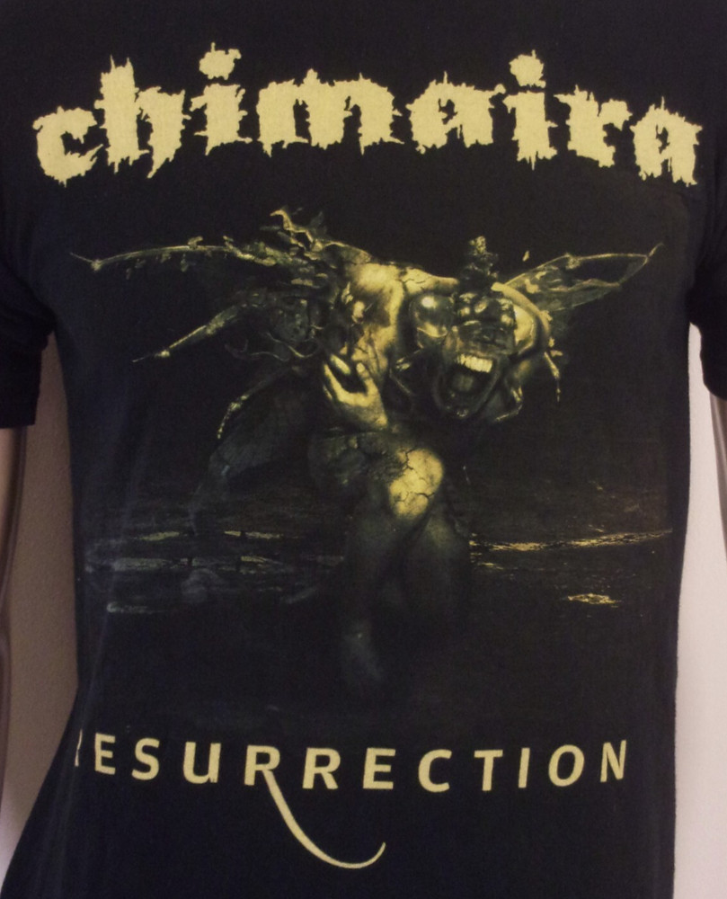 vintage 00s Y2K rare Chimaira 2007 Tour T-Shirt Resurrection Double 2 Sided SZ S