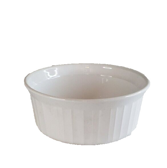 CORNING WARE FRENCH WHITE  ROUND CASSEROLE 15-oz #F-16-B Vintage