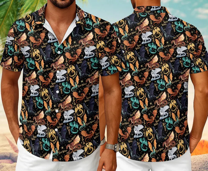 Fantasy Dragon Hawaiian Shirt Men Women Tropical Beach Aloha Hawaii Shirt