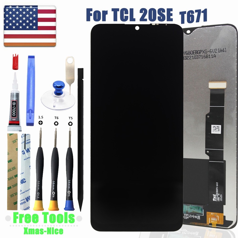 TCL 20 SE T671 T671E LCD Touch Screen Digitizer Assembly with Free Tools