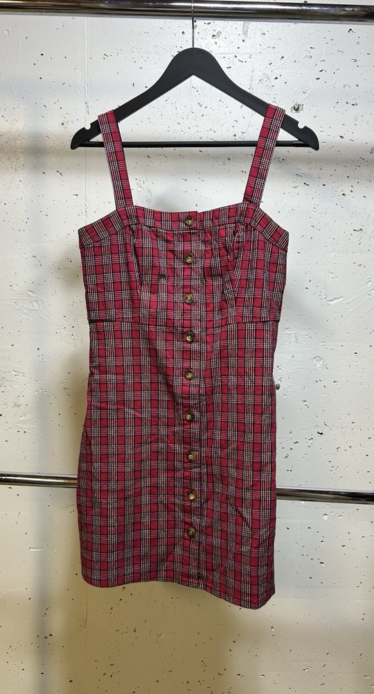 Hollister Red Plaid Mini Dress Size Small