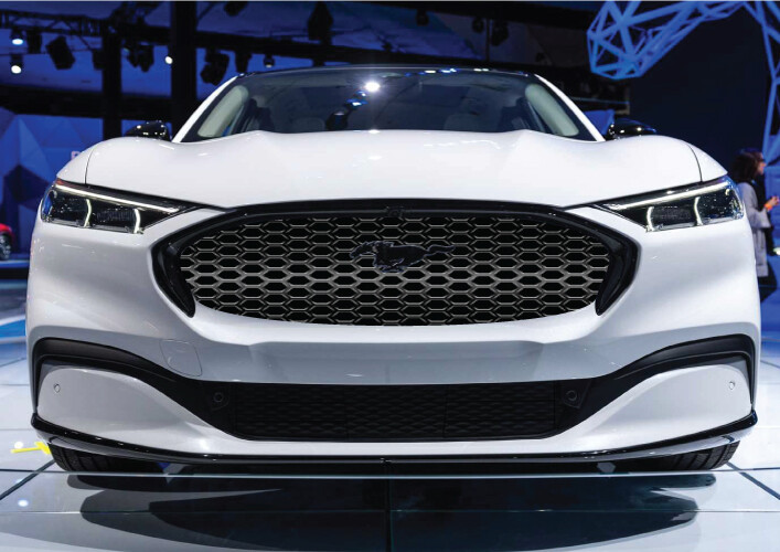 Fits Ford Mach-E Mustang Grille Vehicle Graphic Wrap Grid Ovals Metal Mesh US