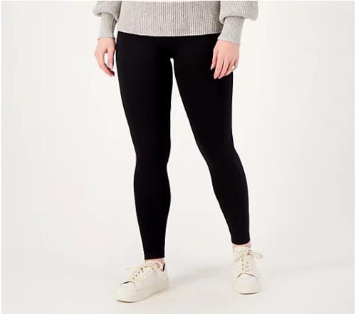 Breezies Seamless Tummy Smoothing Legging (Black, Medium) A553904