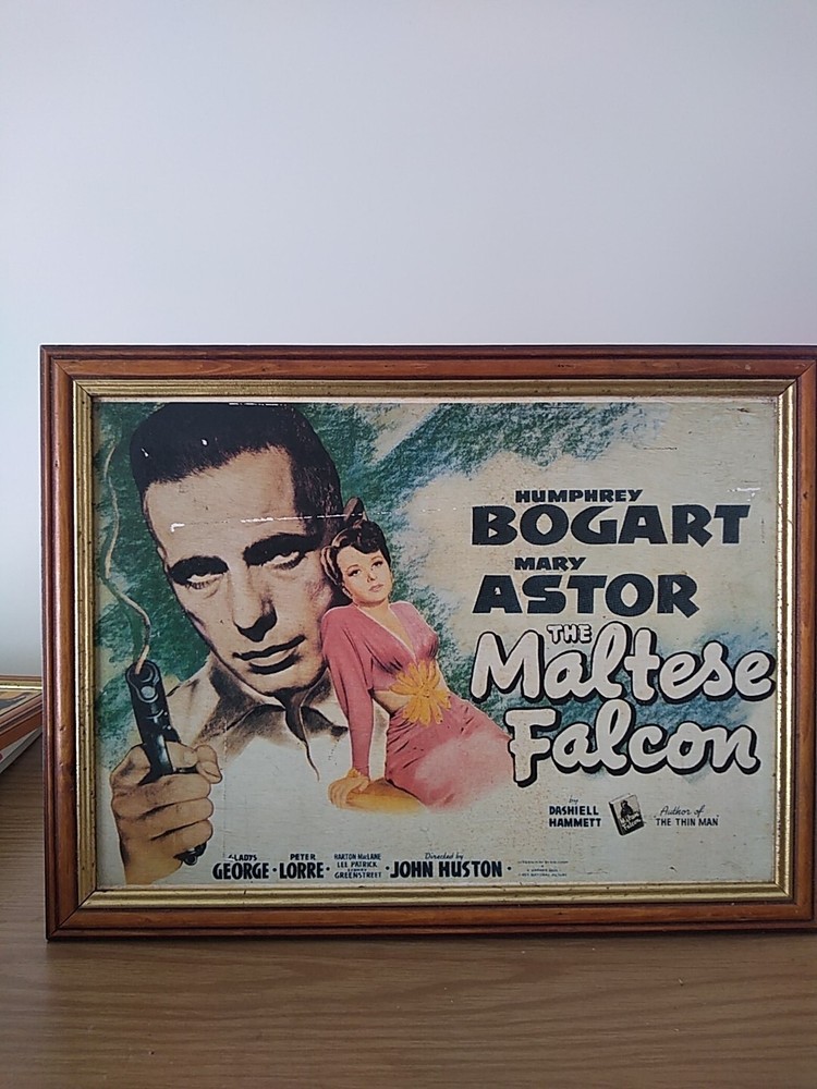 Framed The Maltese Falcon Humphrey Bogart Reproduction Movie Poster