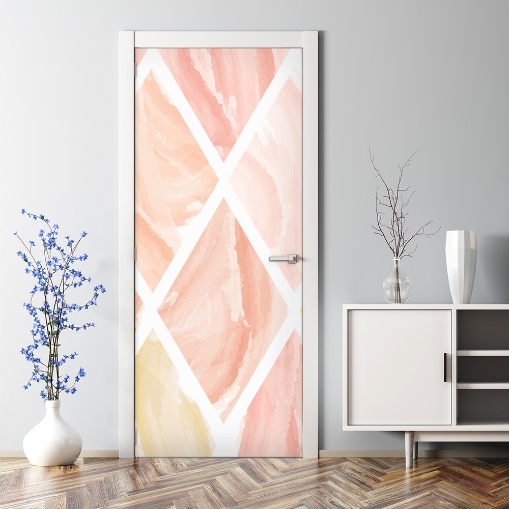 Ruby Bubble-Free Door Sticker Simple Scandinavian Decor Decal Pattern