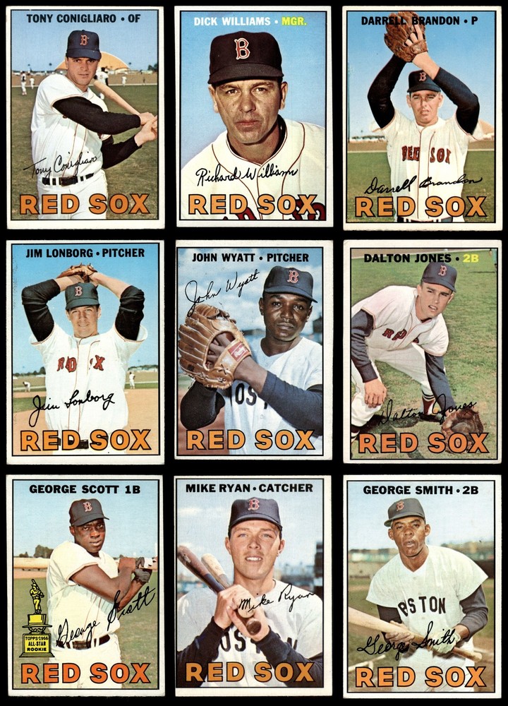 1967 Topps Boston Red Sox Near Team Set 4 - VG/EX 7261626 (15 / 28 cards)