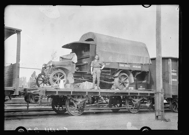 Photo:Poland 1920 American Red Cross Motor Lorry Truck Typhus Relief