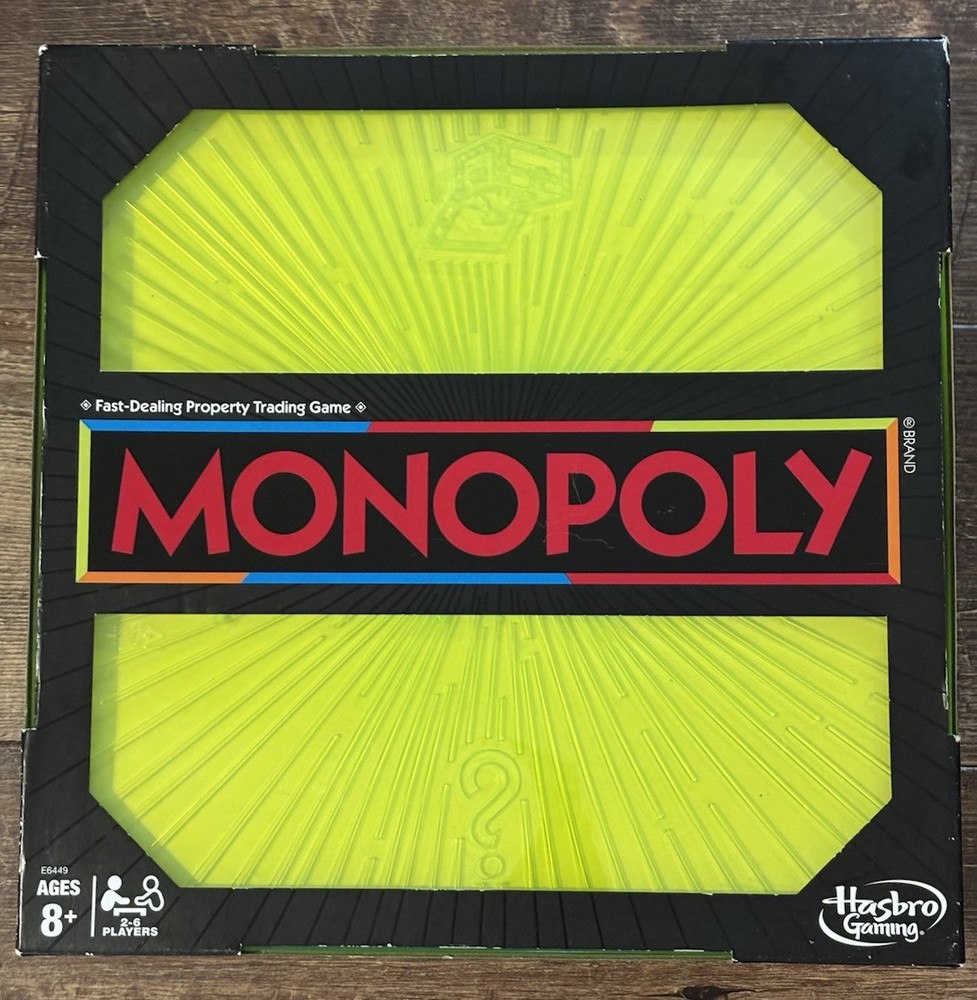 Monopoly NEON POP Board Game - Preowned - 100% COMPLETE