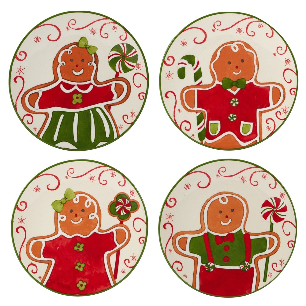 Certified International 6-Inch Red Holiday Magic Gingerbread Plate