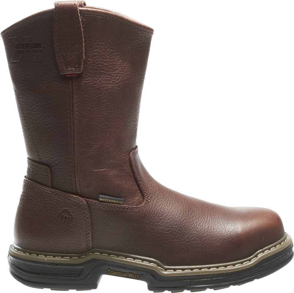 Wolverine Buccaneer Waterproof Brown Wide Safety Work Boots Size 13