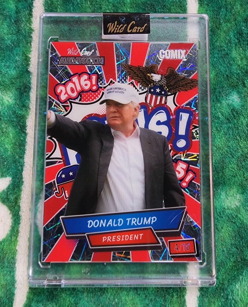 2024 Wild Card Alumination Comix 4/10 Donald J. Trump President 2024 GOP ENCASED